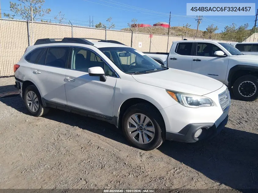 SUBARU OUTBACK 2015, VIN 4S4BSACC6F3324457
