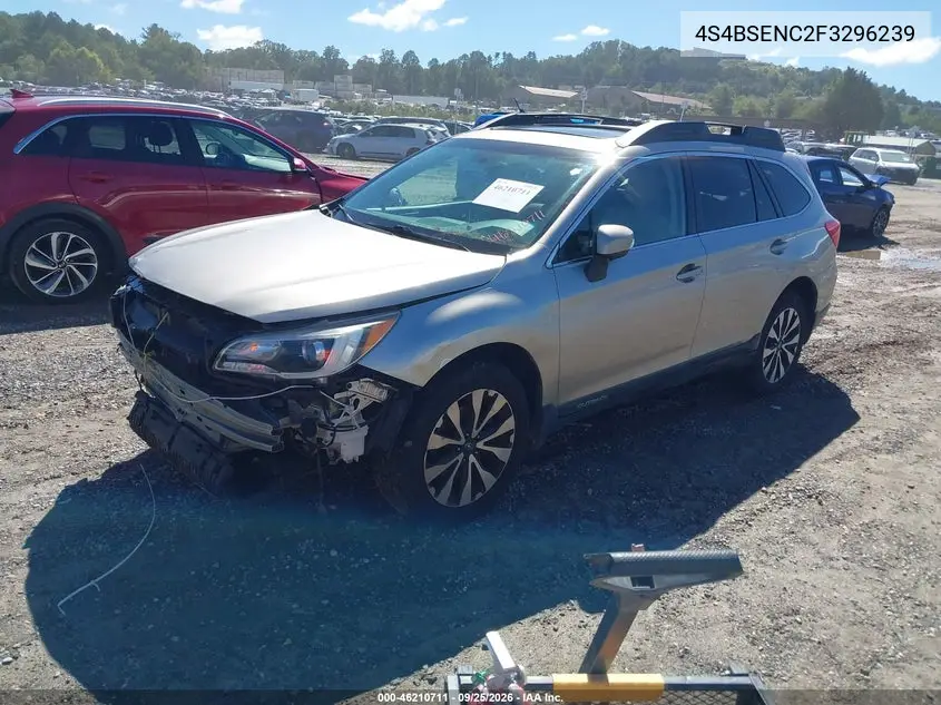 2015 SUBARU OUTBACK VIN 4S4BSENC2F3296239 — фото 2