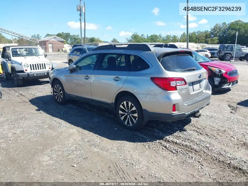2015 SUBARU OUTBACK VIN 4S4BSENC2F3296239 — фото 3