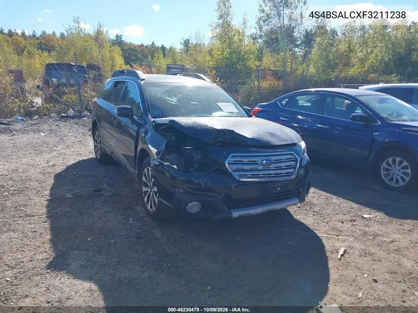 SUBARU OUTBACK 2015, VIN 4S4BSALCXF3211238