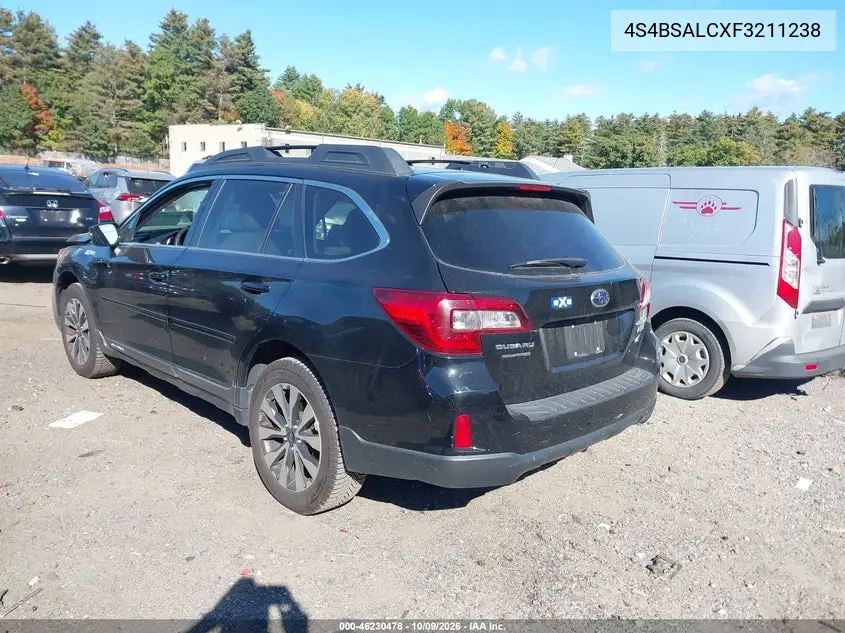 2015 SUBARU OUTBACK VIN 4S4BSALCXF3211238 — фото 3