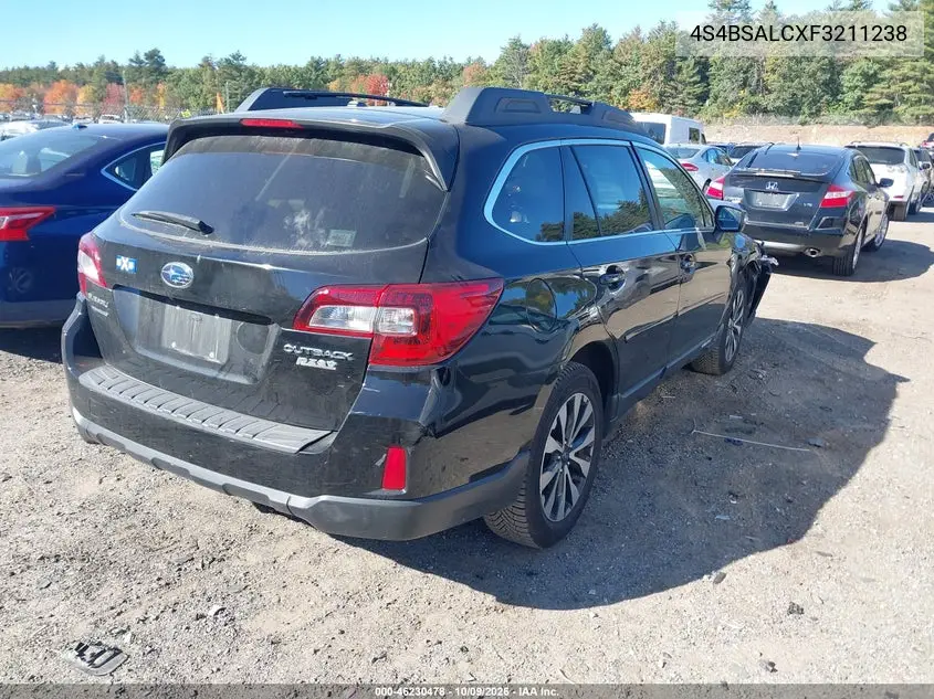 2015 SUBARU OUTBACK VIN 4S4BSALCXF3211238 — фото 4