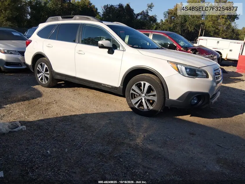 SUBARU OUTBACK 2015, VIN 4S4BSELC7F3254877