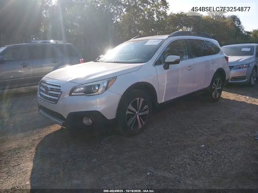 2015 SUBARU OUTBACK VIN 4S4BSELC7F3254877 — фото 2