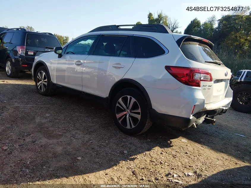 2015 SUBARU OUTBACK VIN 4S4BSELC7F3254877 — фото 3