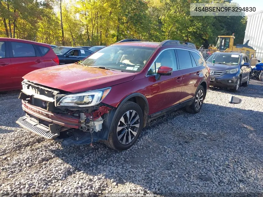 2015 SUBARU OUTBACK VIN 4S4BSENC9F3294830 — фото 2