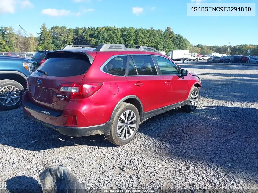 2015 SUBARU OUTBACK VIN 4S4BSENC9F3294830 — фото 4