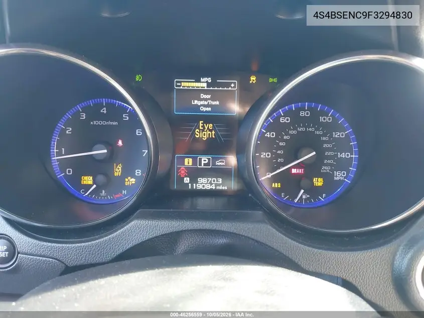 2015 SUBARU OUTBACK VIN 4S4BSENC9F3294830 — фото 7