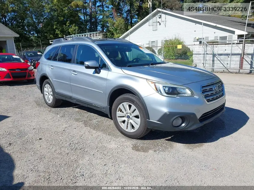 SUBARU OUTBACK 2015, VIN 4S4BSBHC9F3339226