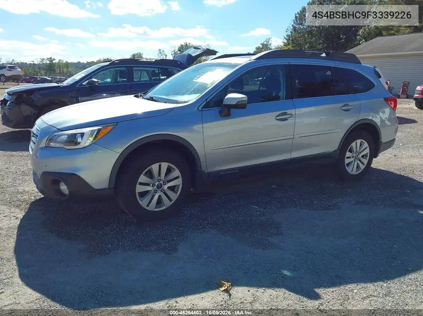 2015 SUBARU OUTBACK VIN 4S4BSBHC9F3339226 — фото 2