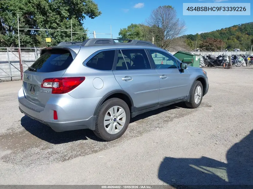 2015 SUBARU OUTBACK VIN 4S4BSBHC9F3339226 — фото 4