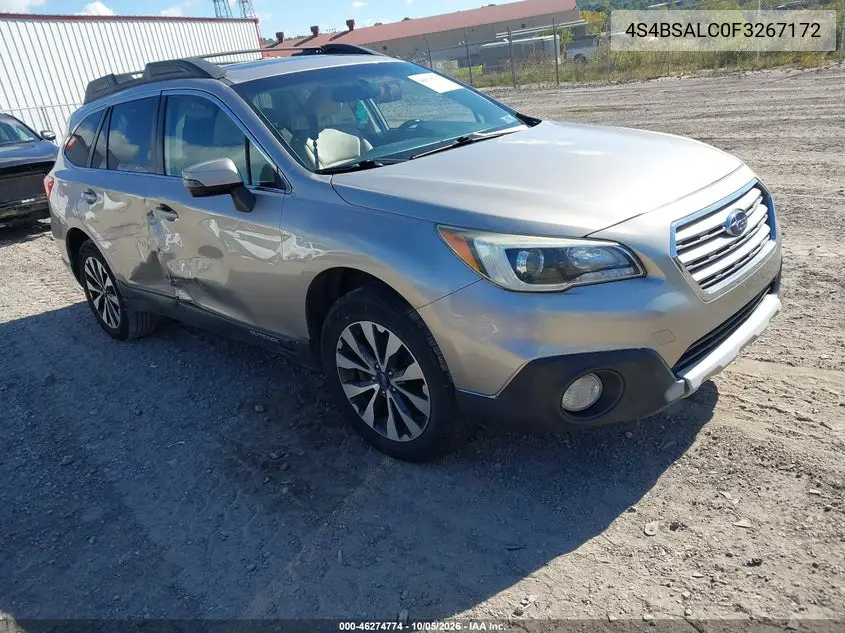 SUBARU OUTBACK 2015, VIN 4S4BSALC0F3267172