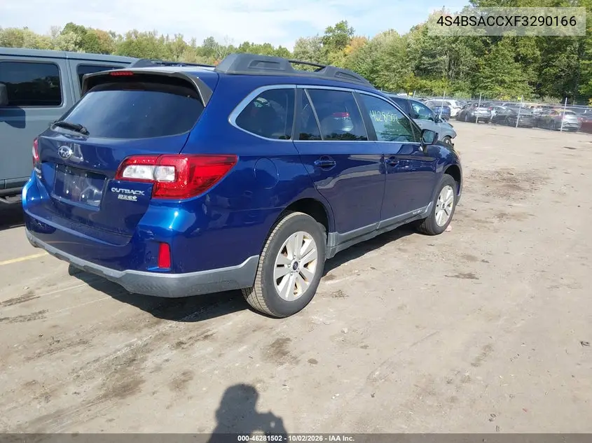 2015 SUBARU OUTBACK VIN 4S4BSACCXF3290166 — фото 4