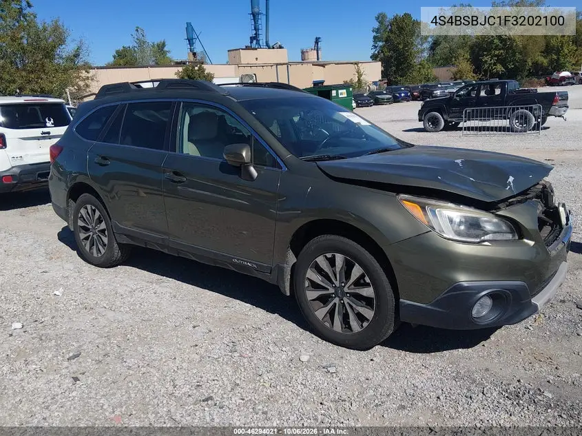 SUBARU OUTBACK 2015, VIN 4S4BSBJC1F3202100