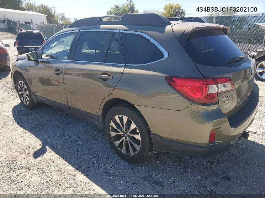 2015 SUBARU OUTBACK VIN 4S4BSBJC1F3202100 — фото 3