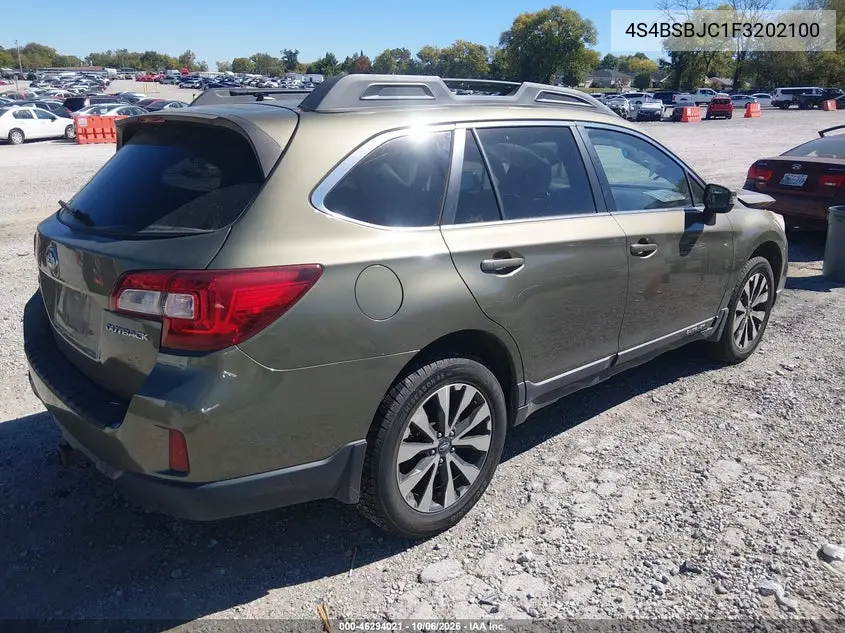 2015 SUBARU OUTBACK VIN 4S4BSBJC1F3202100 — фото 4