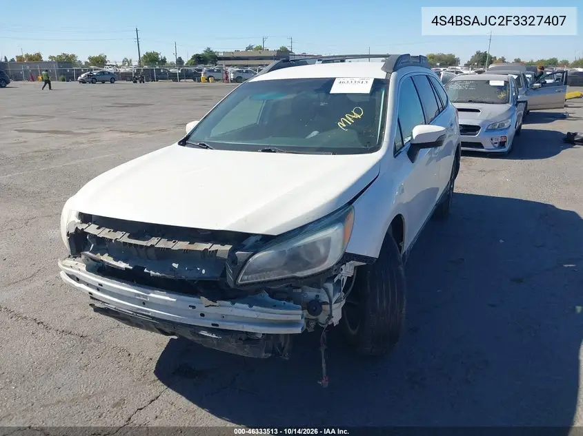 2015 SUBARU OUTBACK VIN 4S4BSAJC2F3327407 — фото 2