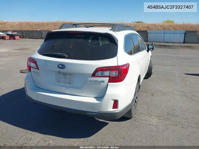2015 SUBARU OUTBACK VIN 4S4BSAJC2F3327407 — фото 4