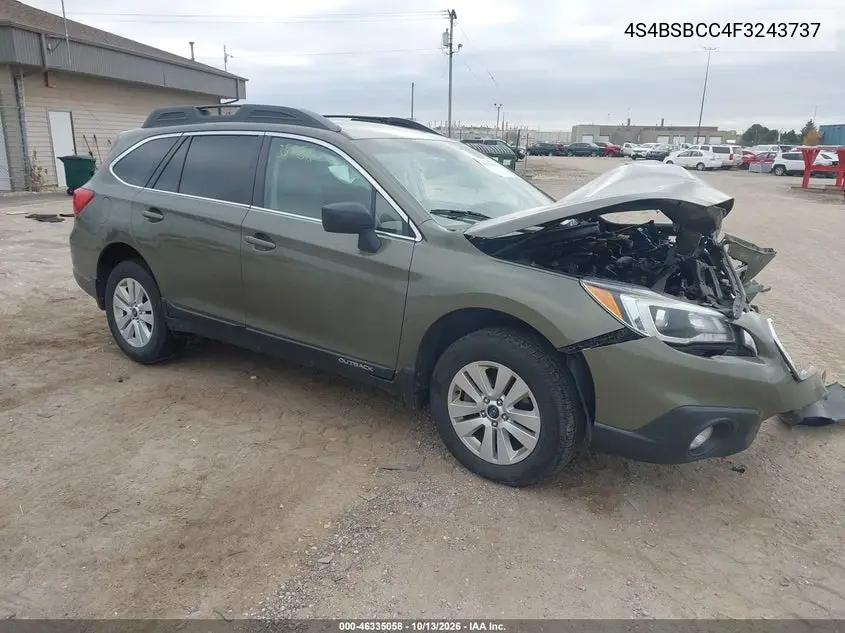 SUBARU OUTBACK 2015, VIN 4S4BSBCC4F3243737