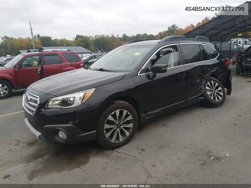 2015 SUBARU OUTBACK VIN 4S4BSANCXF3277799 — фото 2
