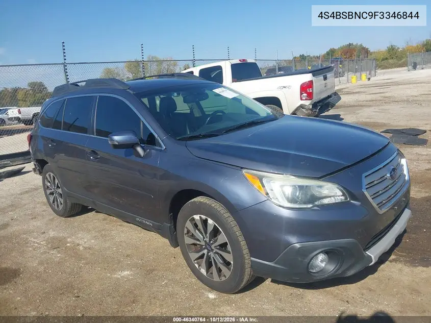 SUBARU OUTBACK 2015, VIN 4S4BSBNC9F3346844