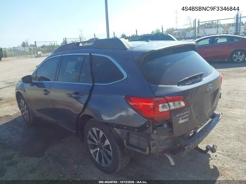 2015 SUBARU OUTBACK VIN 4S4BSBNC9F3346844 — фото 3