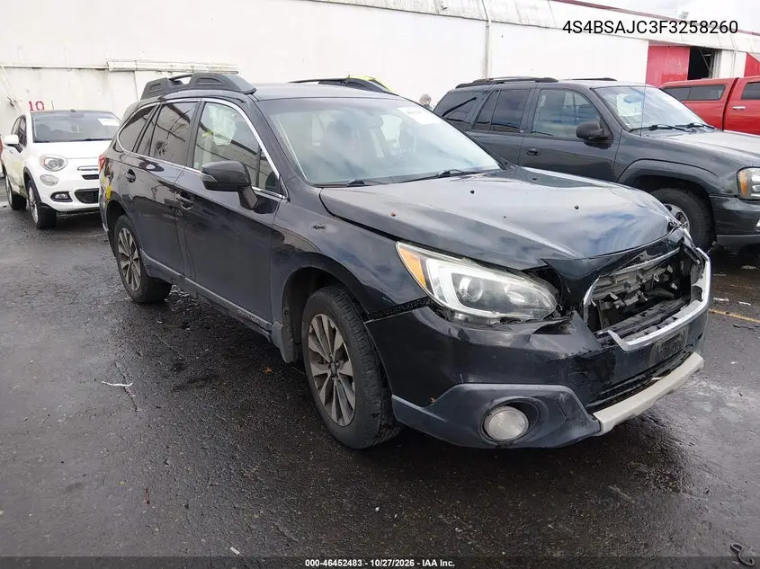 SUBARU OUTBACK 2015, VIN 4S4BSAJC3F3258260