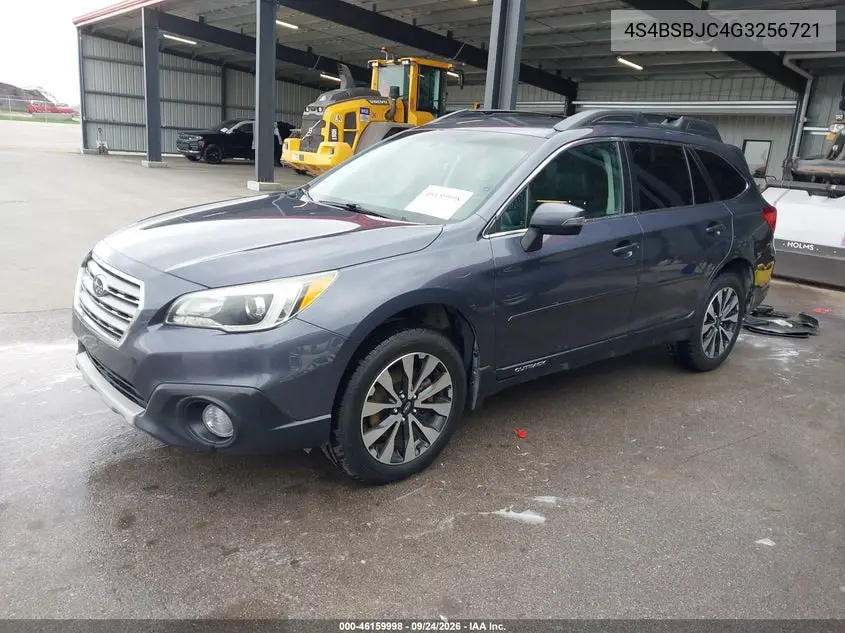 2016 SUBARU OUTBACK VIN 4S4BSBJC4G3256721 — фото 2