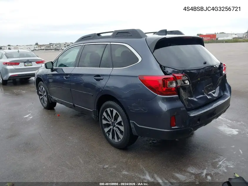 2016 SUBARU OUTBACK VIN 4S4BSBJC4G3256721 — фото 3