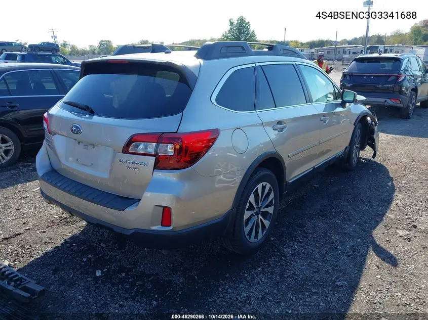 2016 SUBARU OUTBACK VIN 4S4BSENC3G3341688 — фото 4