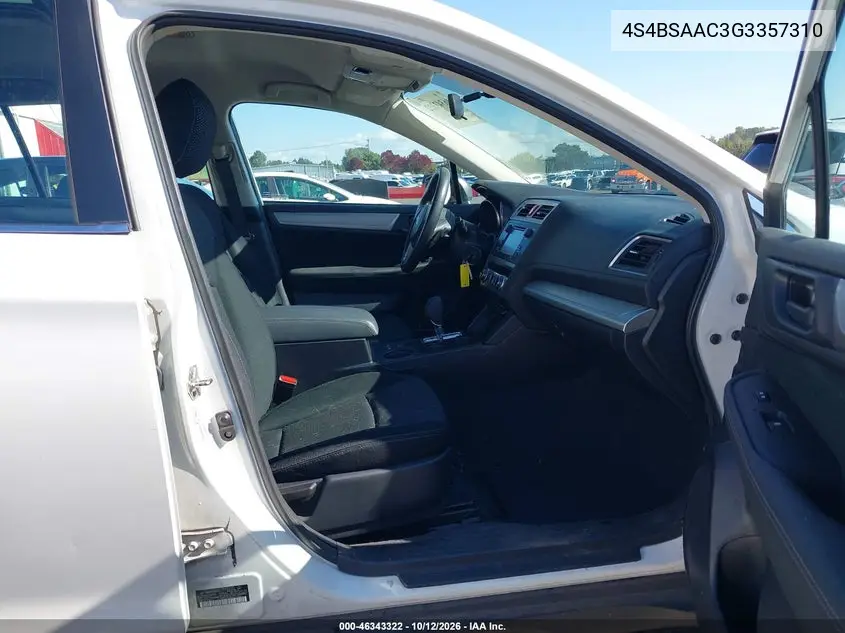 2016 SUBARU OUTBACK VIN 4S4BSAAC3G3357310 — фото 5