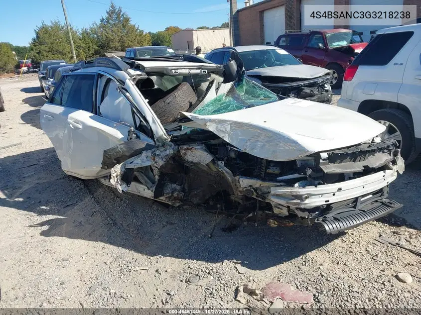SUBARU OUTBACK 2016, VIN 4S4BSANC3G3218238