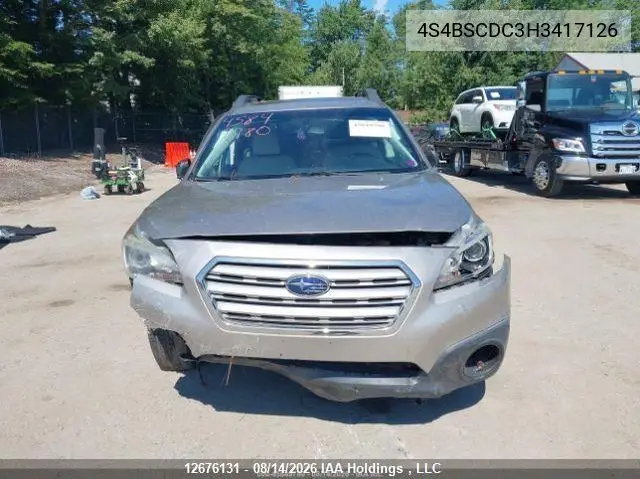 2017 SUBARU OUTBACK VIN 4S4BSCDC3H3417126 — фото 12