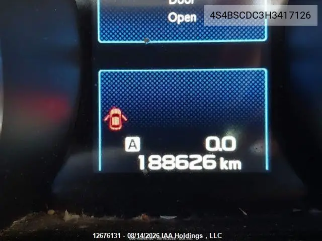 2017 SUBARU OUTBACK VIN 4S4BSCDC3H3417126 — фото 15