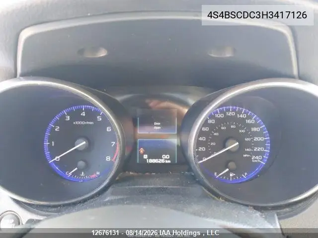 2017 SUBARU OUTBACK VIN 4S4BSCDC3H3417126 — фото 8