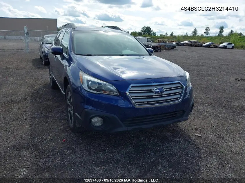 SUBARU OUTBACK 2017, VIN 4S4BSCLC2H3214410