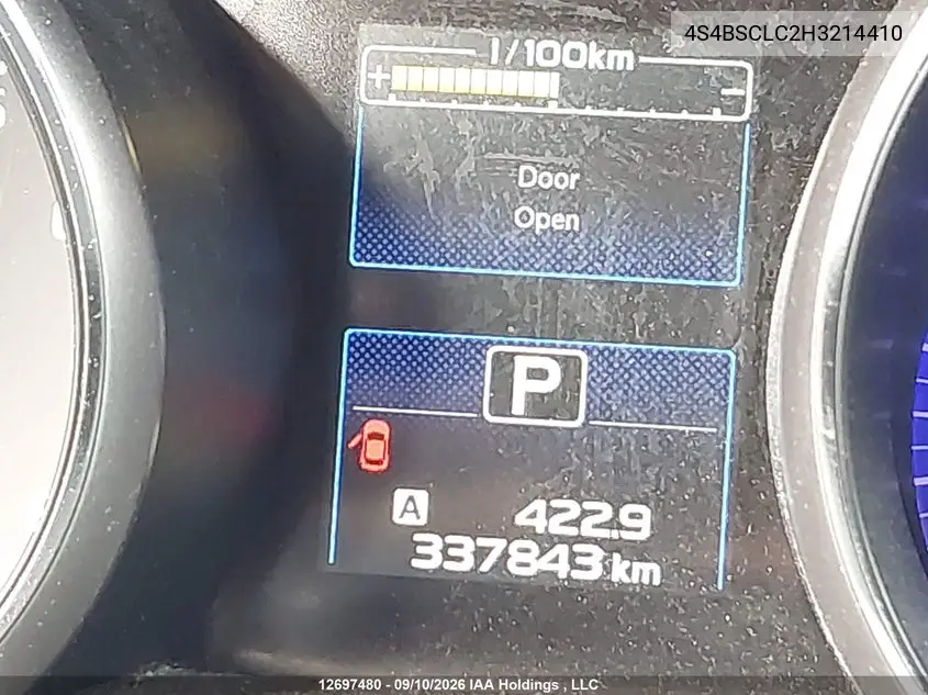 2017 SUBARU OUTBACK VIN 4S4BSCLC2H3214410 — фото 15