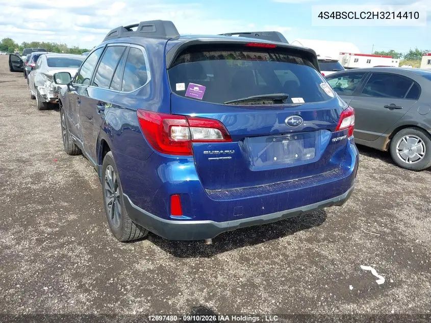 2017 SUBARU OUTBACK VIN 4S4BSCLC2H3214410 — фото 3