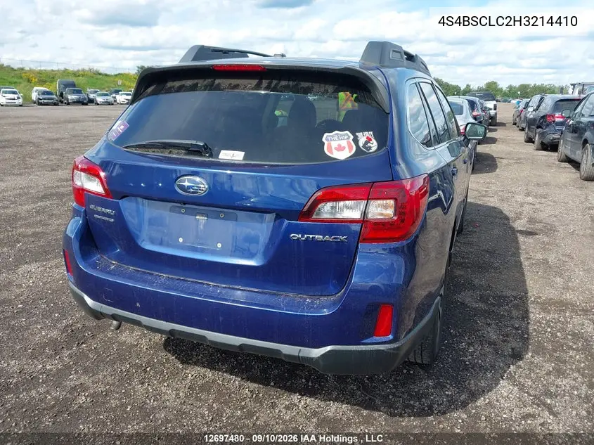2017 SUBARU OUTBACK VIN 4S4BSCLC2H3214410 — фото 4
