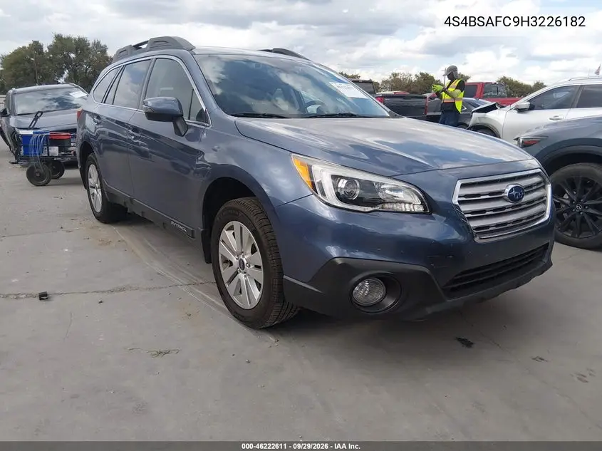 SUBARU OUTBACK 2017, VIN 4S4BSAFC9H3226182