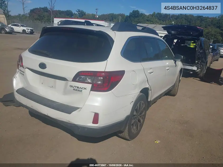 2017 SUBARU OUTBACK VIN 4S4BSANC0H3264837 — фото 4