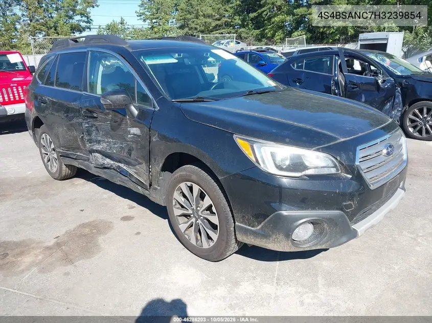 SUBARU OUTBACK 2017, VIN 4S4BSANC7H3239854