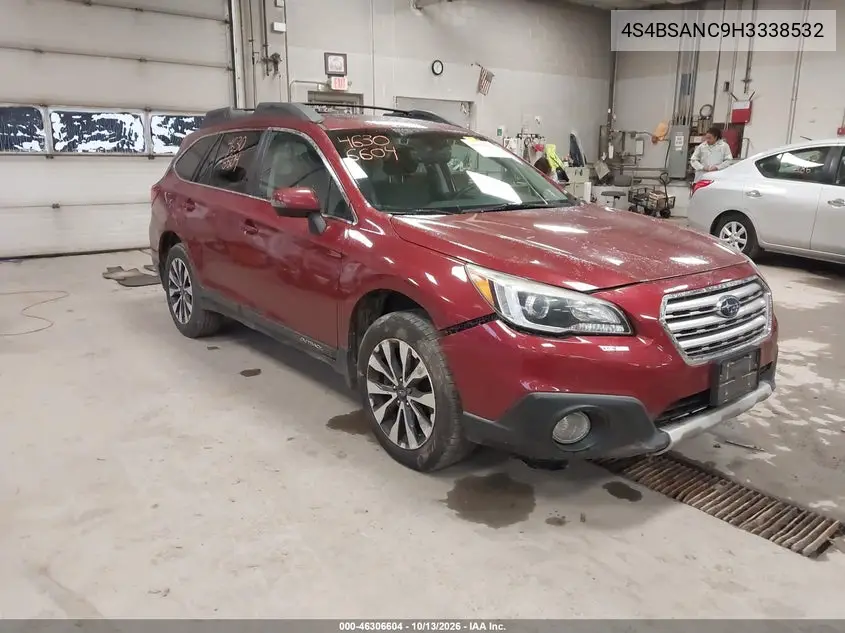 SUBARU OUTBACK 2017, VIN 4S4BSANC9H3338532