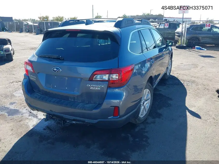 2017 SUBARU OUTBACK VIN 4S4BSAFCXH3375071 — фото 4