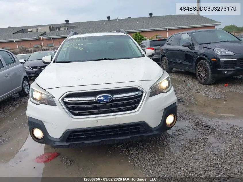 2018 SUBARU OUTBACK VIN 4S4BSDDC3J3273170 — фото 12