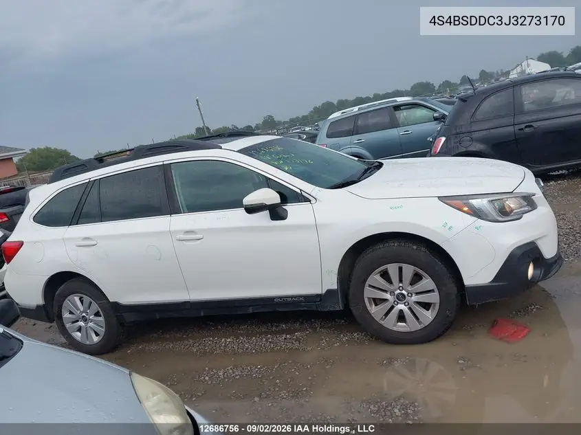 2018 SUBARU OUTBACK VIN 4S4BSDDC3J3273170 — фото 13