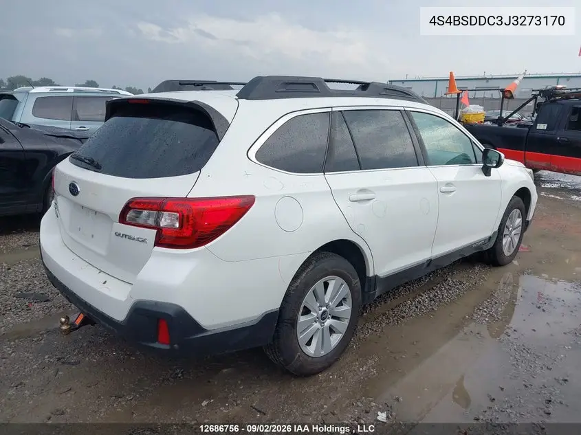 2018 SUBARU OUTBACK VIN 4S4BSDDC3J3273170 — фото 4
