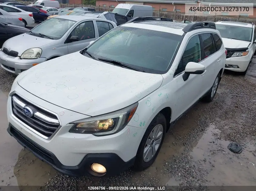 2018 SUBARU OUTBACK VIN 4S4BSDDC3J3273170 — фото 6