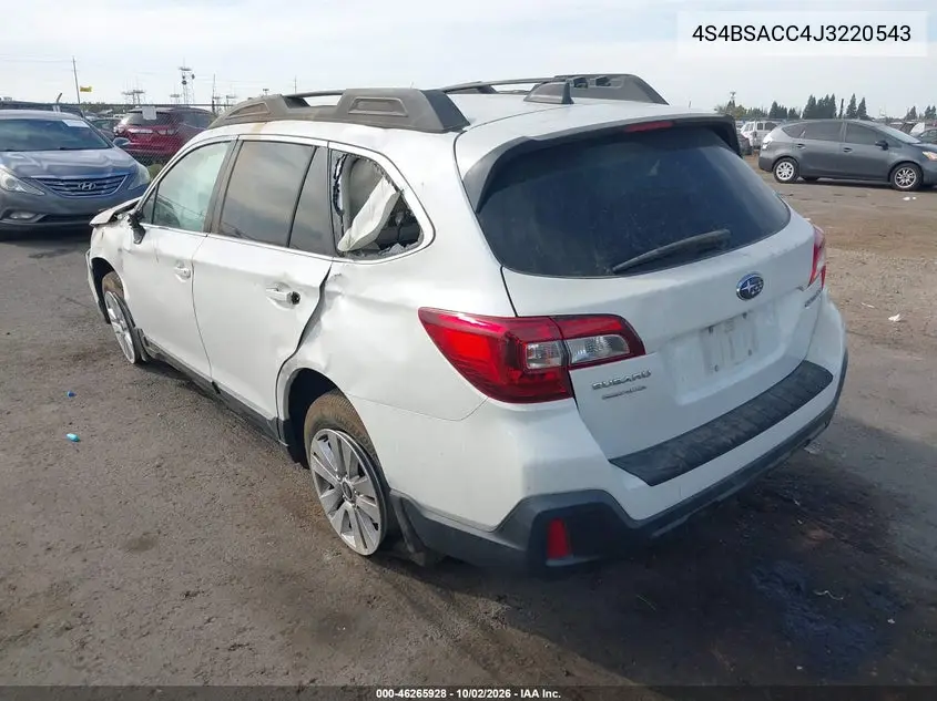 2018 SUBARU OUTBACK VIN 4S4BSACC4J3220543 — фото 3