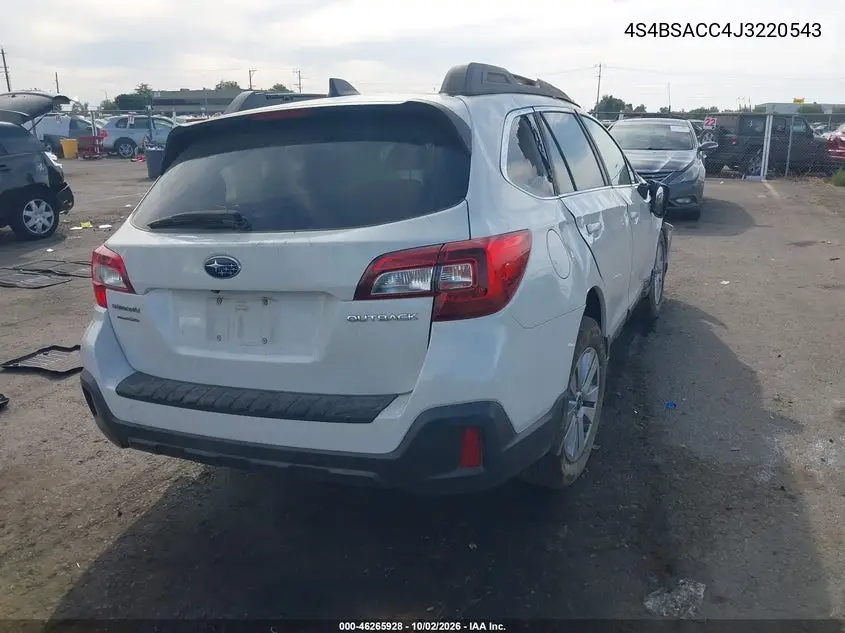 2018 SUBARU OUTBACK VIN 4S4BSACC4J3220543 — фото 4